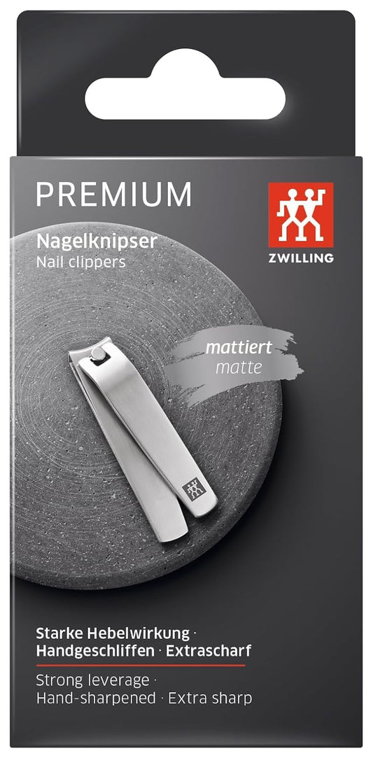 ZWILLING Nagelknipser (Für Fingernägel und Fußnägel, starke Hebelwirkung, leicht gebogene Schneide, hypoallergen), Premium, Silber, 60 mm