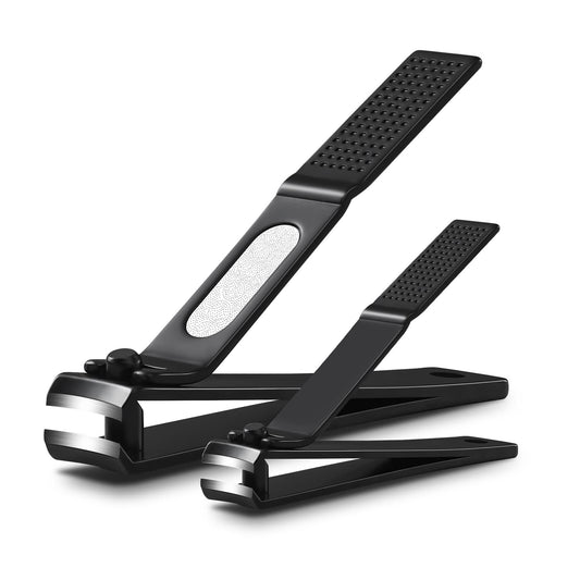 BEZOX 2 Stück Nagelknipser Set, Ultra Wide Jaw Opening Nagelknipser für Fingernagel und Fußnägel, Premium Edelstahl Ultra Sharp Sturdy Finger Nagelknipser