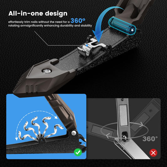 INXEN Profi Nagelknipser mit Auffangbehälter, Nagelknipser für Fingernagel und Fußnägel, Nagelschneider und Alles in einem Nagelzwicker,weihnachtsgeschenke für männer geschenke für männer