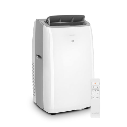 Klarstein Mobile Klimaanlage mit Abluftschlauch, 3-in-1 Klimagerät mit Ventilator, Luftentfeuchter & Nachtmodus, Kleine & Portable Klimaanlage für Wohnung & Büro, Niedriger Verbrauch, 12000 BTU