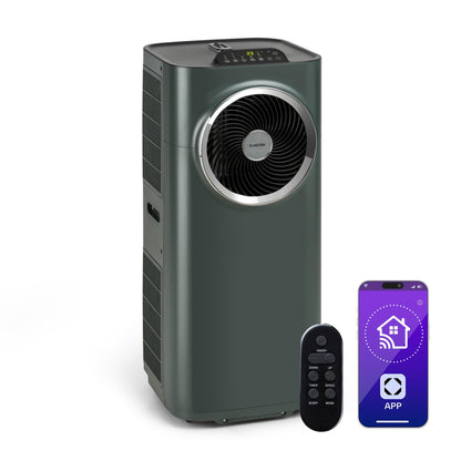 Klarstein Kraftwerk Smart 12K Mobiles Klimagerät – 12000 BTU, 35-59 m², App & Alexa Steuerung, 3-in-1 Kühlung, Entfeuchter & Ventilator, 50 dB, Timer, WiFi, Abluftrohr Inkl., Anthrazit