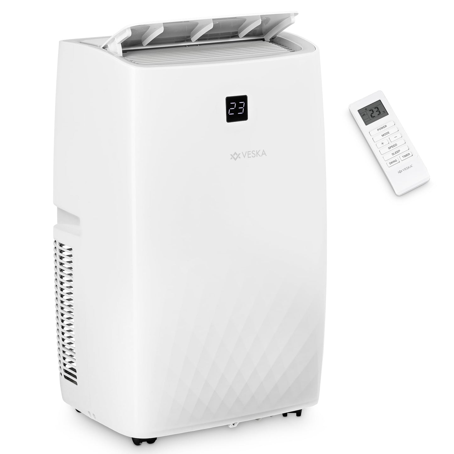 Klimaanlage Mobil 12000 BTU/h (3.500 Watt) - Mobiles Klimagerät 4in1 mit WiFi/App Monoblock Kältemittel - Fernbedienung, 24h-Timer, Luftentfeuchter, Nachtmodus (12000 BTU)