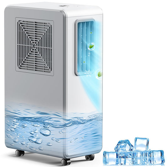 4-in-1 Mobile Klimaanlage& Luftkühler, 8000 BTU Klimageräte Luftentfeuchter Belüftung, 24 Timer leise Perfekt für Schlafzimmer und Büro Küche (Reinweiß)