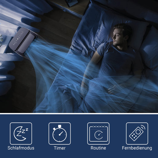 Suntec Wellness Mobiles Klimagerät Coolfixx 12000 BTU APP - Klimaanlage mobil und leise mit Smart App Steuerung – Entfeuchter für Räume bis 60 qm – Mobile Kühlung & Heizung für zuhause – 12.000 BTU