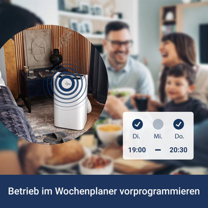 Suntec Wellness Mobiles Klimagerät Coolfixx 12000 BTU APP - Klimaanlage mobil und leise mit Smart App Steuerung – Entfeuchter für Räume bis 60 qm – Mobile Kühlung & Heizung für zuhause – 12.000 BTU